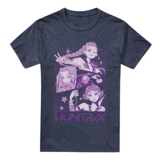 K-Pop Demon Hunters - T-Shirt für Herren/Damen Unisex (Marineblau Meliert)