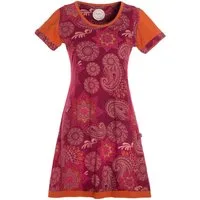 Vishes Sommerkleid Mini Kleid kurzarm Baumwolle Sommerkleid Mandalas Alternative Bekleidung, Ethno, Hippie, Retro Style