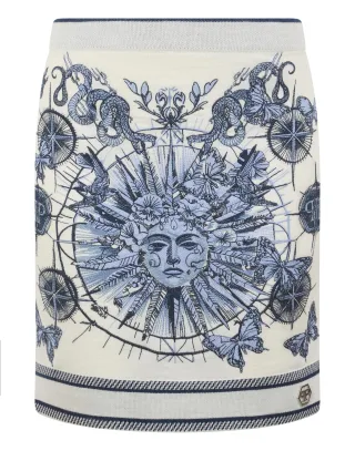 Knitted Mini Skirt Butterfly Tattoo