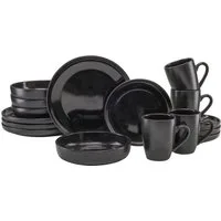 LeGer Home by Lena Gercke Kombiservice Geschirr-Set, Service Liliane (16-tlg), 4 Personen, Steinzeug, skandinavische, minimalistische Formensprache, 16 Teile