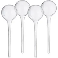 relaxdays Bewässerungskugel Glas 4er Set, transparent