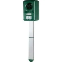 Windhager Ultraschall-Tierabwehr Gerät Outdoor, mit Solar oder Batterie, Tiervertreiber gegen Marder, Waschbären, Wirkungsbereich 60 m²
