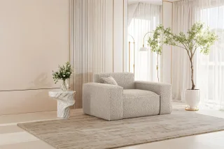 Sessel Designersessel CELES PREMIUM in Stoff Sven Cappuccino