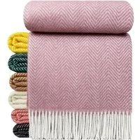 Wolldecke "TIROL M" 100 % Wolle, 140 x 200 cm in versch. Farben, STTS