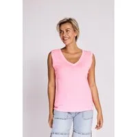 Zhrill Shirttop ASHI Tank Top normale Passform, ärmellos, aus Baumwolle, hüftbedeckende Länge