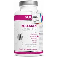 Medical Beauty Cosmetics Kollagen Hyaluron Komplex - 1000 mg mit Gojibeere, Biotin, Zink, 180 Kapseln, 1 er Packung à 144 g, Premium Kollagen Hydrolysat vom Weiderind, mit Grüntee & Selen