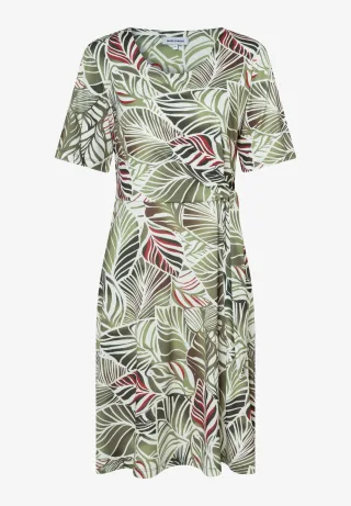 MORE & MORE - Jerseykleid mit Print grün - Gr. - 40