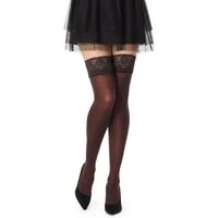 Bellivalini Halterlose Strümpfe Damen Halterlose Mikrofaser 60 DEN Strümpfe mit Spitze BLVFI1005