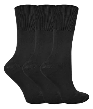 3 Paar Damen Anti Geruch Lose breite Top nicht elastische Bambus Socken