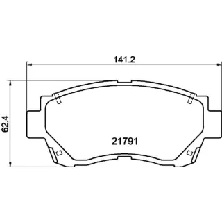 Hella Bremsbel?ge vorne Lexus Es Ls Toyota Camry Celica Sienna