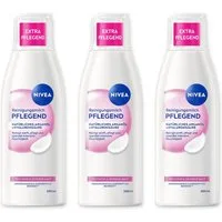 Nivea Gesichts-Reinigungsmilch Pflegende 3 x 200ml mit Arganöl und Hyaluronsäure, 3-tlg.