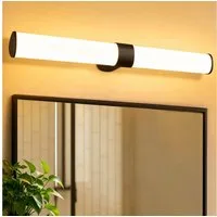 ZMH Spiegelleuchte Spiegellampe - Modern 40/60CM Chrom Schlafzimmer, Augenschutz, LED fest integriert, 4000k, Neutralweiß 4000K Feuchtraumleuchte Modern