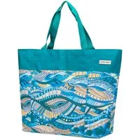 anndora XL-Strandtasche Schultertasche Freizeittasche 40 Liter, Geräumig – Stabil – Mit Reißverschluss – Innen- & Außenfach