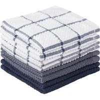 HUGERSTONE Geschirrtuch Geschirrhandtücher, Geschirrtücher Baumwolle 100%, Küchentücher, (Set, 8-tlg, 30x30cm Küchenhandtücher), Mikrofaser Küchentuch, Waschbar, Saugfähig, Streifenfrei, Fusselfrei