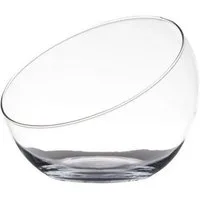 Hakbijl Glass Dekovase INNIS schräger Rand, Farbe: Transparent, Höhe: 10cm