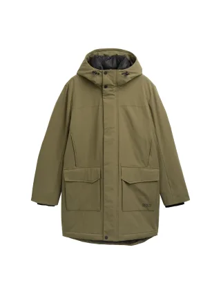 Denim Tom Tailor - Parka mit wasserabweisender Funktion jungle soil green - Gr. - S