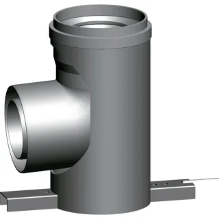 Wolf Stützbogen 2651326 87Grad, einwandig, PP bis 120 GradC, mit Auflageschiene, DN 160