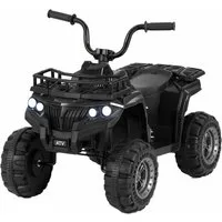 KOMFOTTEU Elektro-Kinderquad, Belastbarkeit 20 kg, Kinder Quad Elektro mit LED-Scheinwerfern & Aufbewahrungskorb