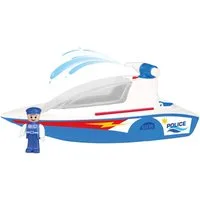 Lena® Spielzeug-Boot Boazz Polizeiboot, inklusive Spielfigur, Made in Europe