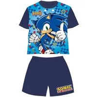 Sonic T-Shirt Sonic the Hedgehog Kurzpyjama Kinder 3–8 Jahre – Schlafanzug Set