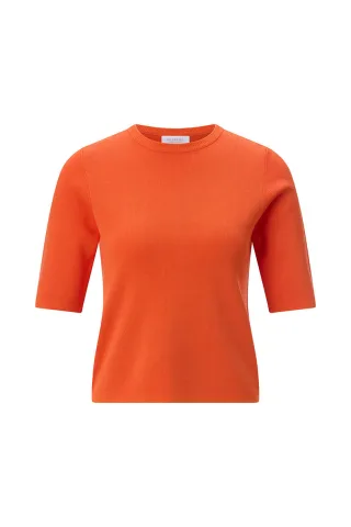 Rich & Royal - Crew Neck Short Sleeve Set mandarina - Gr. - M