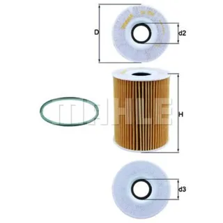 Mahle ?lfilter Porsche 911 Cayenne Macan Panamera OX254D4