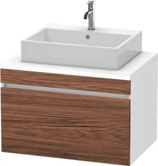 Duravit DuraStyle Konsolenwaschtischunterbau wandhängend Nussbaum dunkel & Weiß Matt 800x548x512 mm  DS531202118