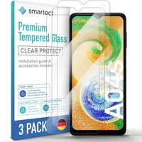smartect Displayschutzglas Schutzglas Panzerfolie Klar für Galaxy A04 / A04s / A03 / A03s, Set, 3 Stück, Schutzfolie Glasschutz Bildschirm