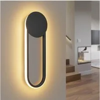 Nettlife LED Wandleuchte LED Wandleuchte Treppenhaus 12W 41cm 3000K, LED fest integriert, Warmweiß