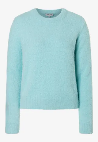 MORE & MORE - Flauschiger Pullover blau - Gr. - 36