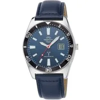 MASTER TIME Funkuhr Super Power Sporty MTGA-10855-31L, Armbanduhr, Quarzuhr, Herrenuhr, Datum, Leuchtzeiger, Lederarmband