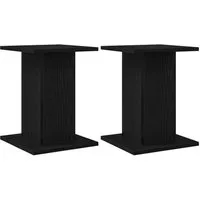 vidaXL Blumenständer Pflanzenständer 2 pcs Schwarz Eichen-Optik 30 x 30 x 40 cm (2 St)