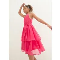 bonprix Midikleid ärmelloses Design, elastische Taille, mit separatem Gürtel, Volantrock