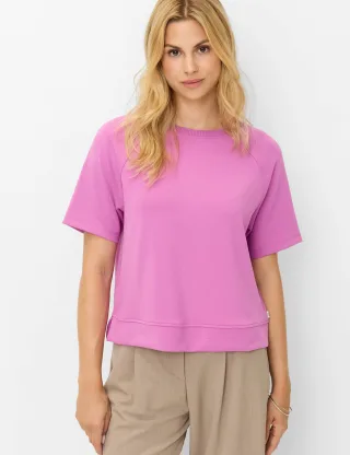 Brax Damen Sweatshirt Style BAILEE S bright purple, Rosa, Gr. 32