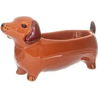 Sass & Belle Schmuckablage Sausage Dog - Dackel (Ablage, 1 St., Porzellan), ca. 5 x 14 x 7 cm