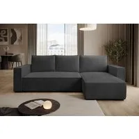 storez24 Ecksofa Letto, mit Bettkasten und Schlaffunktion, Cordstoff, L-Form, bequem