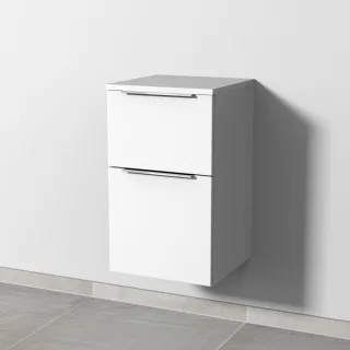 Sanipa 3way Unterschrank mit 2 Auszügen, Weiß-Soft, UM14343 UM14343