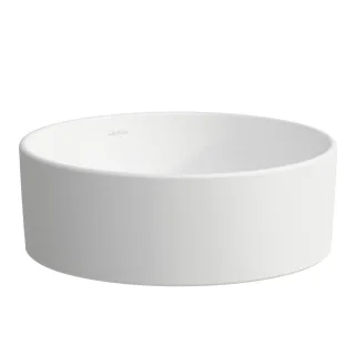 Laufen Waschtisch-Schale SAVOY 420x420x150 rund o. Hl. o.Ül. weiß matt, H8129427571121 H8129427571121