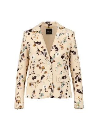 Marc Cain Collections - Taillierter Flower-Print-Blazer - Gr. - 38