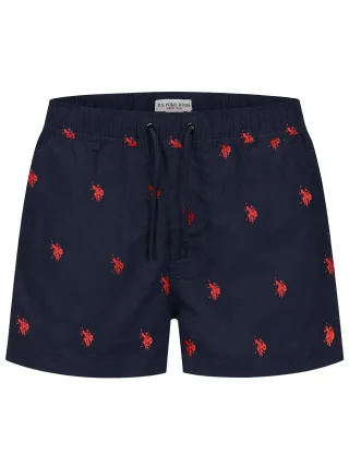 U.S. Polo Assn. Herren Badeshorts mit Allover-Logo-Design