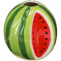 DIJK Dekofigur Keramikvase Wassermelone Deko Vase H12cm Sommer Deko