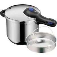 WMF Schnellkochtopf Perfect Plus One Pot Schnellkochtopf mit Dampfgareinsatz, 6,5 Liter, Edelstahl, One Pot