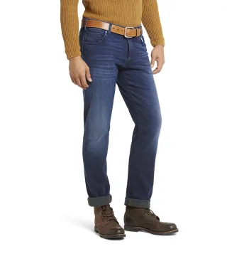 MEYER 5-Pocket-Jeans "M5 Slim" mit Rundbundverarbeitung