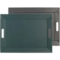 freeform Tablett DUO, 2-farbiges Wendetablett, Tablett und Tisch-Set in einem, wendbar, Kunstleder, (1-tlg), mit Doppelfunktion, pflegeleicht und kann platzsparend verstaut werden