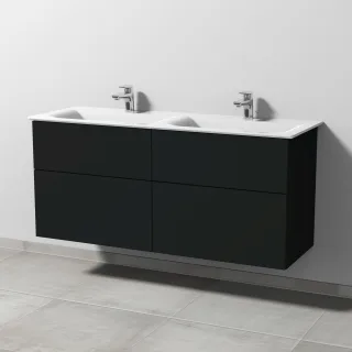 Sanipa 3way Waschtischunterbau zu Ideal Standard Connect Air Waschtisch mit 4 Auszügen, Vulkan-Matt SP6441V
