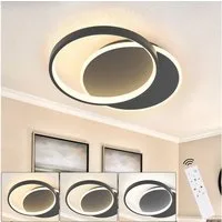 ZMH LED Deckenleuchte Wohnzimmer Dimmbar Modern Deckenlampe mit Fernbedienung für Flur, Augenschutz, Einfache Installtion, LED fest integriert, Tageslichtweiß, 2800lm