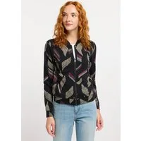 Ragwear Sweatjacke KENIANE PRINT mit Reißverschluss, aus Polyester, Viskose und Elasthan, Langarm
