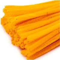 maDDma Basteldraht 20 Draht Pfeifenreiniger 6 mm Länge 30cm CHENILLE Farbe wählbar, sonnengelb