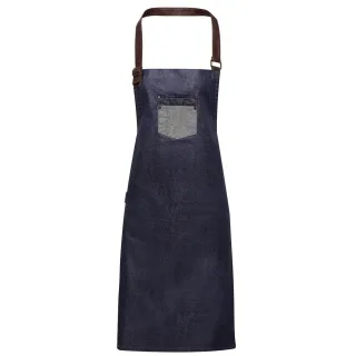 Premier Division Lätzchenschürze (Indigo Denim)