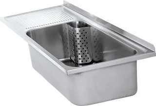 KWC Aquarotter Mehrzweckbecken, SIRIUS, Edelstahl, 1100x357x550 mm, Tropfteil links, 2000100062 2000100062